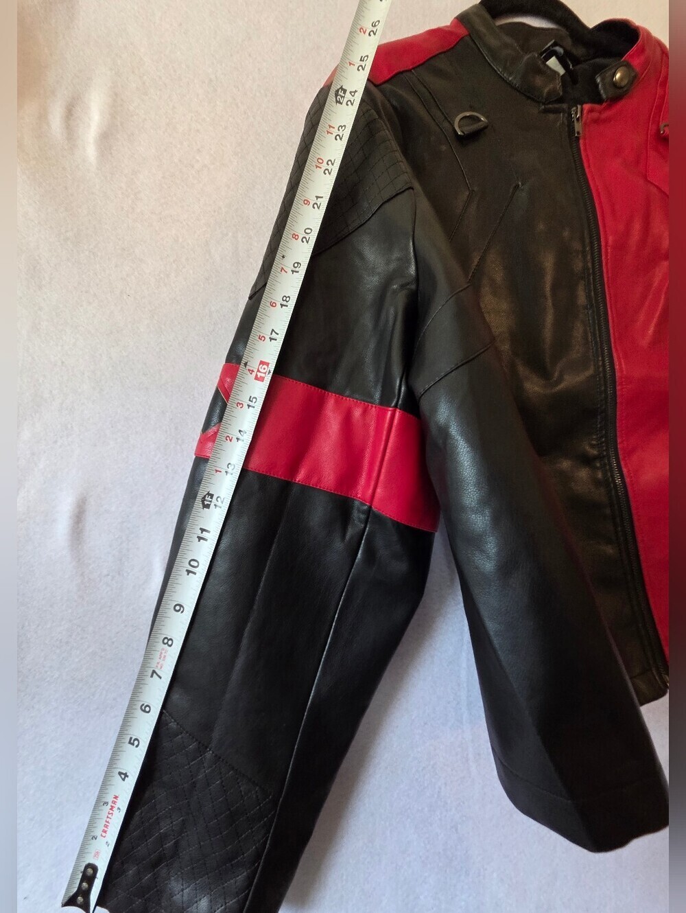 DC Comics (Unisex) Suicide Squad Harley Quinn Live Fast Die Clown Leather Jacket - Picture 16 of 17